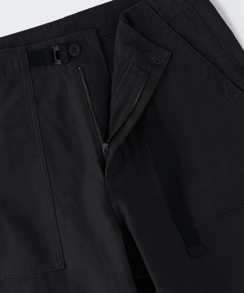 MUSINSA STANDARD Back Satin Wide Belted Fatigue Pants [Black]