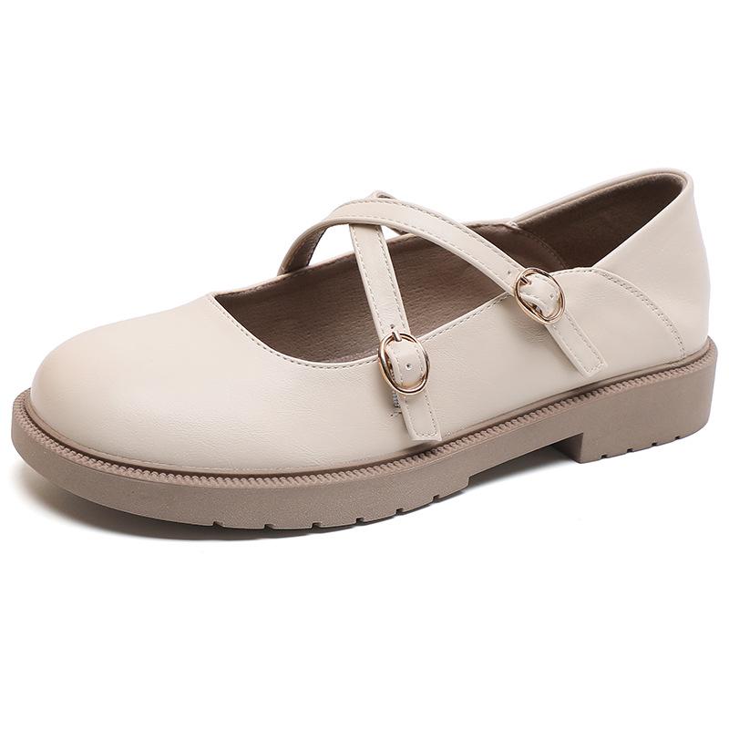 2023 Damen Mary Jane Loafer mit rundem Zeh - Japanischer Schulstil, Flacher Boden, Britische JK Uniformschuhe
