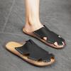 Fashion Durable Sole Slippers Suitable Outdoor Wear Half Drag Quick Dry Wading Aqua Shoe Flip-flops Slip on Flats Handmade Men's Sandals