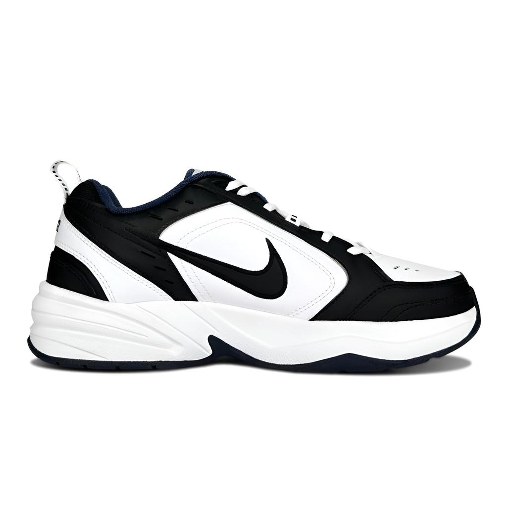 Nike Air Monarch 4 White Navy Black White Low top Chunky Sneakers Unisex 415445-102(Team771-)