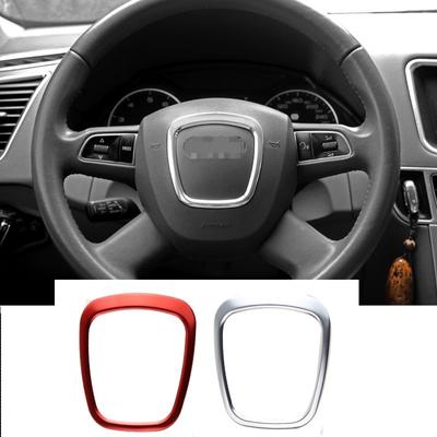 Car Styling Steering Wheel Center Logo Covers Stickers Trim Fit for A4 B6 B7 B8 A6 C6 A5 Q7 Q5 A3 8P S3 8v Interior Accessories