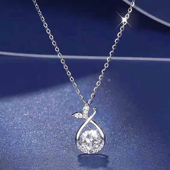 

Ожерелье с каплями воды в форме рыбьего хвоста для женщин, легкое, роскошное, нишевое, высококачественное, дизайн, цепочка на ключицу, подвеска с цирконием, темперамент ветра