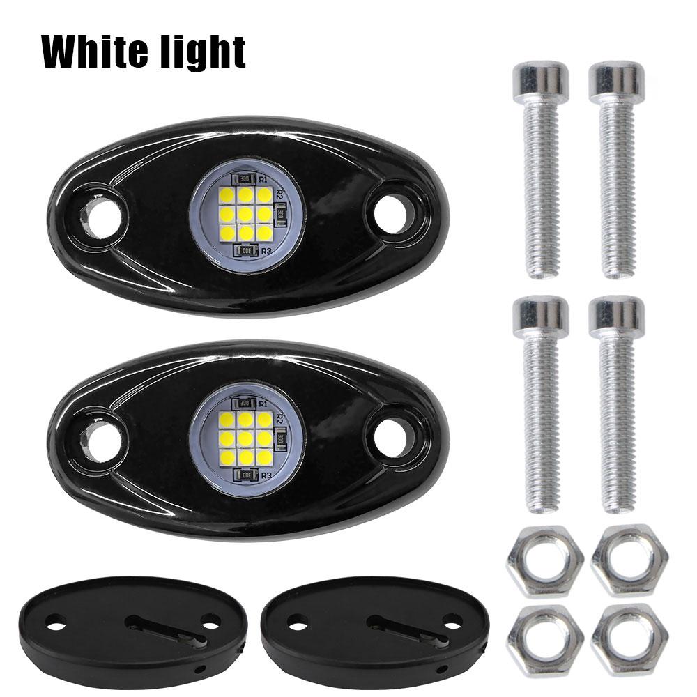 Waterproof LED Rock Lights For Jeep Atv Suv Offroad Car Truck Yacht Trail Rig Lamp 1 Pair 5 Colors Led Neon Light Underbody Glow
