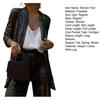 Women Pant Coat Shiny Sequin Formal Commute Style Solid Color Cardigan Long Seeve