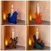 Kerzenhalter Harzformen Katzenform Kerzenständer Silikonform Einzigartiger Tierkerzenständer Epoxidgussform DIY Bastelarbeiten