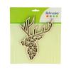 Silhouette en bois Origami Tête de Cerf