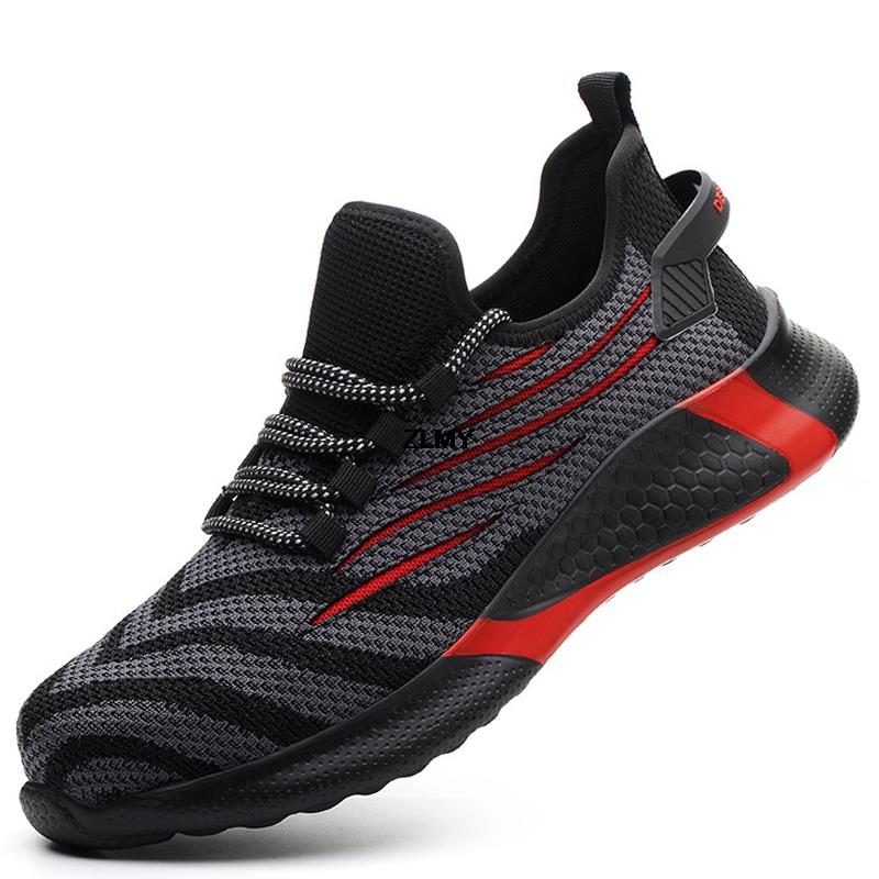 

Модная дышащая защитная обувь для мужчин и женщин, рабочая обувь со стальным носком, устойчивая к проколам, рабочие защитные ботинки, легкие кроссовки с защитой от ударов, новая мужская мода 41