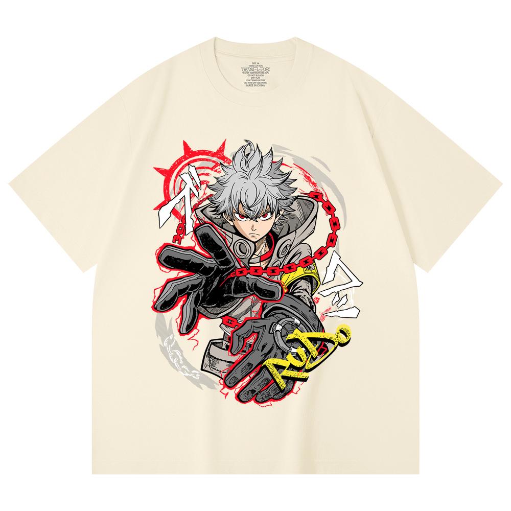 

230 Gsm 100% Cotton Gachiakuta V12 Rudo Print Unisex Heavy Cotton T Shirt XS абрикосовый