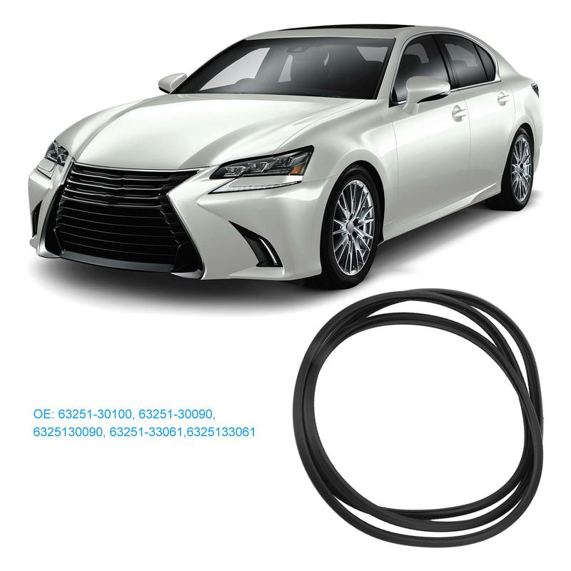 Sunroof Weatherstrip Sunroof Sealing Strip Rubber Black Leakproof Flexible 63251‑30100 for GS350 GS450h ES350 ES300 6325130090