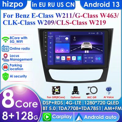 Android 13 4G 64G GPS auto player multimedia Gps pentru 2001 2002-2010 Mercedes Benz E-Class W211/CLS W219/CLK W209/G-Class W463 Ecran inteligent