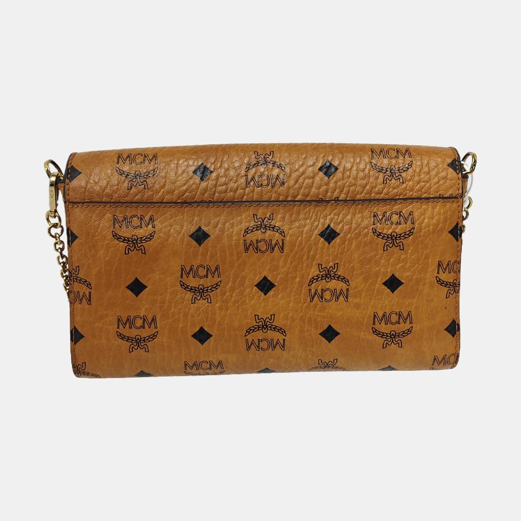 [Pre-Owned] Millie Visetos Classic Monogram Print Light Trendy Cool Girl Flap Chain Crossbody Bag Medium - Good #1TGTN4T