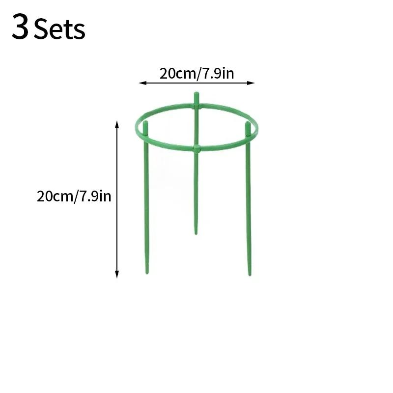 3/6/9/12Sets Plant Support Pile Stand Flowers Plant Arrangement Fixing Rod Plants Stake for Garden Supplies Home Yard Planting