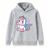 Cute Cartoon Unicorn Print Kids Hoodies, Boys Girls Casual Long Sleeve Pullover Sweatshirt, Soft Cozy Lightweight Top for Daily Wear and Birthday Gift