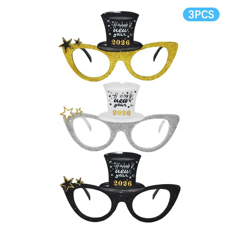 

2026 Номер Очки 2026 Счастливого Года Очки Бриллиантовые Блестящие Солнцезащитные Очки Косплей Реквизит Украшение для Рождественской Вечеринки Смешные Очки