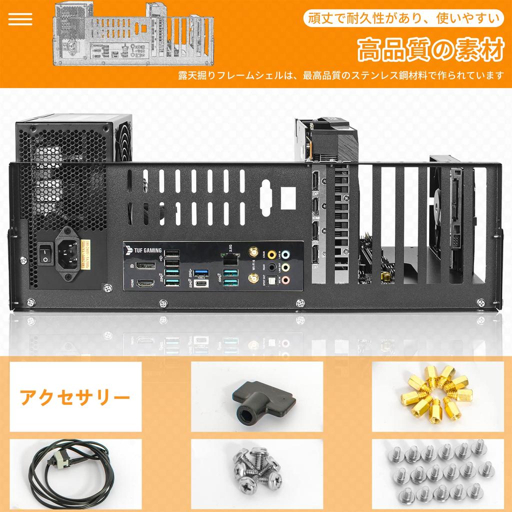 Rxakudedo Mining Frame Open Frame Mining Mining Frame Only for Thickened Open Bracket Chassis Rack TX/X79/X99