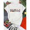 Christmas Print Women's Top Casual Short Sleeves Loose Comfortable T-Shirts Women’s
