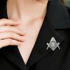 A Stylish and Minimalist Freemason Brooch, Alloy Electroplated Enamel Brooch, Clothing and Bag Accessory, a Gift for Someone