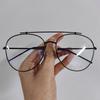 Stylish Cat Eye frame Vintage eyeglasses Women Oversized Metal Material Eyeglasses frame Men Clear Lens Design Eyeglasses Gold Optical Spectacle