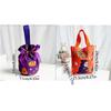 Handheld Halloween Candy Tote Bag Pumpkin Pattern Design Halloween Gift Handbag  Halloween Party