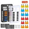 Block & Warning Indicator Marine FuseBox Power Distribution 12V 32V Bus Bar Car Kit  Car Auto Boat