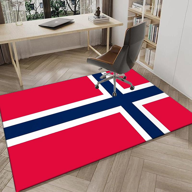 Norwegian Football Crest Area Rug Office Rug, Chair Rug, Decor Carpet Livingroom Bedroom Mat, Large Size Fan Gifts Christmas Gifts