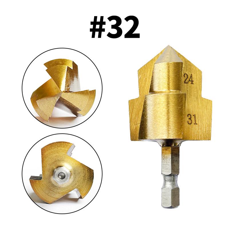 T-Handle Drill Bit Set for PPR/TPR Pipes: Water Pipe Punching & Reaming (20/25/32mm, 1/2" & 3/4").