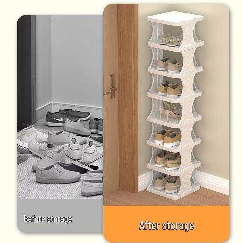 Multi-Layer Shoe Rack for Doorway, Dorm, or Rental Room Storage