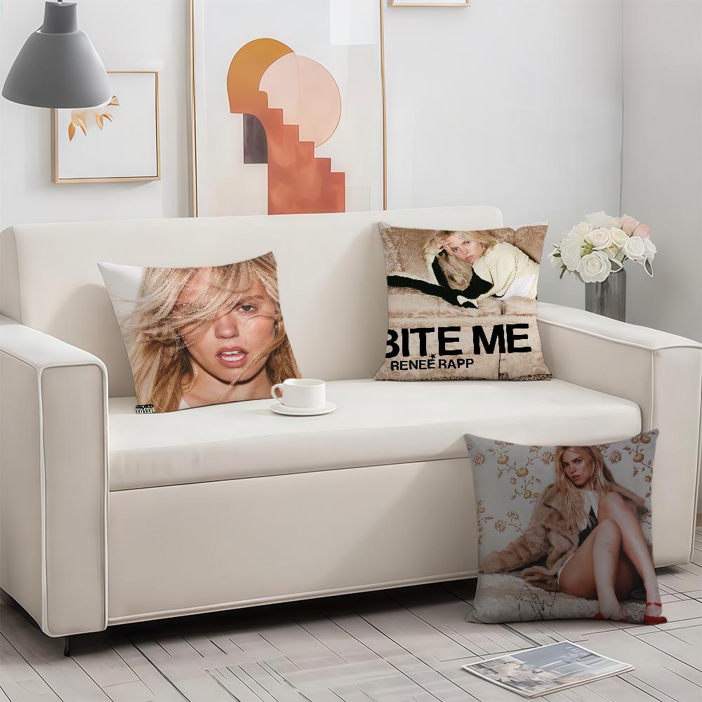 Singer RRenee Rapp Bite Me cushion cover Birthday Anniversary Gifts Double Sided Printed Zipper Cushion Cover Soft Skin Bedding