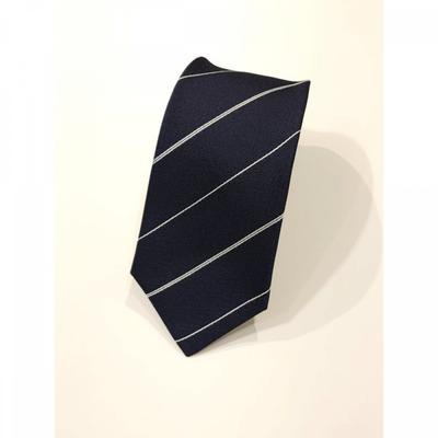 Silk 100 Regimental Slim Tie Navy Color Dmf1acf1275n1