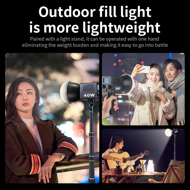 LED Video Light Built-in 3400mAh Battery and PD Fast Charging Portable Handheld Bi-Color 2500K-6500K Continuous Output Lighting