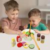 Wooden Simulation Fruit Vegetable Set Pretend Kitchen Salad Cooking Toy  Toddlers Boys Girls