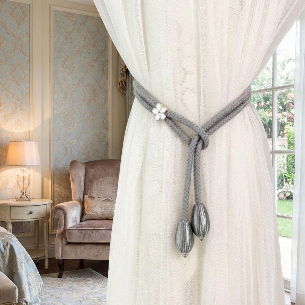 Adjustable Flower Curtain Tiebacks Minimalist Curtain Tie Rope Modern Curtain Binding  Living Room