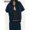 Zaprha 2025 Autumn New Casual Loose Linen and Cotton Blended Lapel Short Sleeve Shirts Top 8727260
