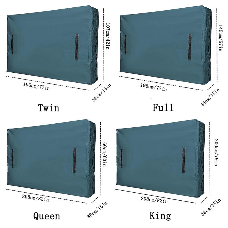 Wodoodporna Torba do Przechowywania Materaca Do Przeprowadzki i Przechowywania - Wielokrotnego Użytku Wytrzymała Torba na Materac Oxford Rozmiar Twin Full Queen King