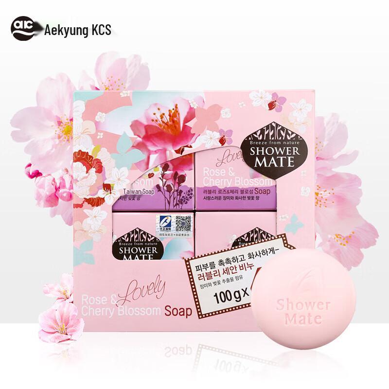 Aekyung Rose & Cherry Blossom Perfumed Soap (4-Pack)