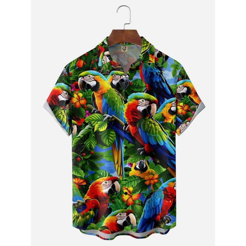2026 Funny cartoon animal 3D Print Shirts For Men women Hawaiian shirt Casual Blouse Summer Holiday Short Sleeved button Shirt