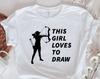 This Girl Loves To Draw Shirt, Archer Shirts, Archery Shirts, Archer Gifts, Archer Girl Shirts, Hunter Shirts, Bow Hunting Shirts