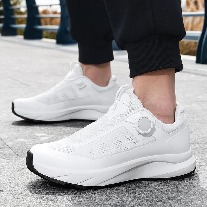 TUINANLE Men’s Non Slip Large Size Wide Outdoor Hiking Walking Sneakers Rotating Button Casual Trainers Sizes 39-45