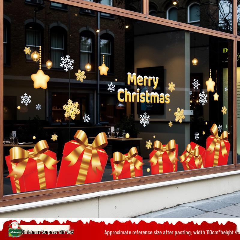 Santa Claus Christmas Window Clings - Tree, Door Stickers & Ornament Decor