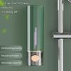 New Plastic Manual Soap Dispenser White Green Wall-mounted Shampoo Gel Dispenser Liquid Soap Container Bathroom