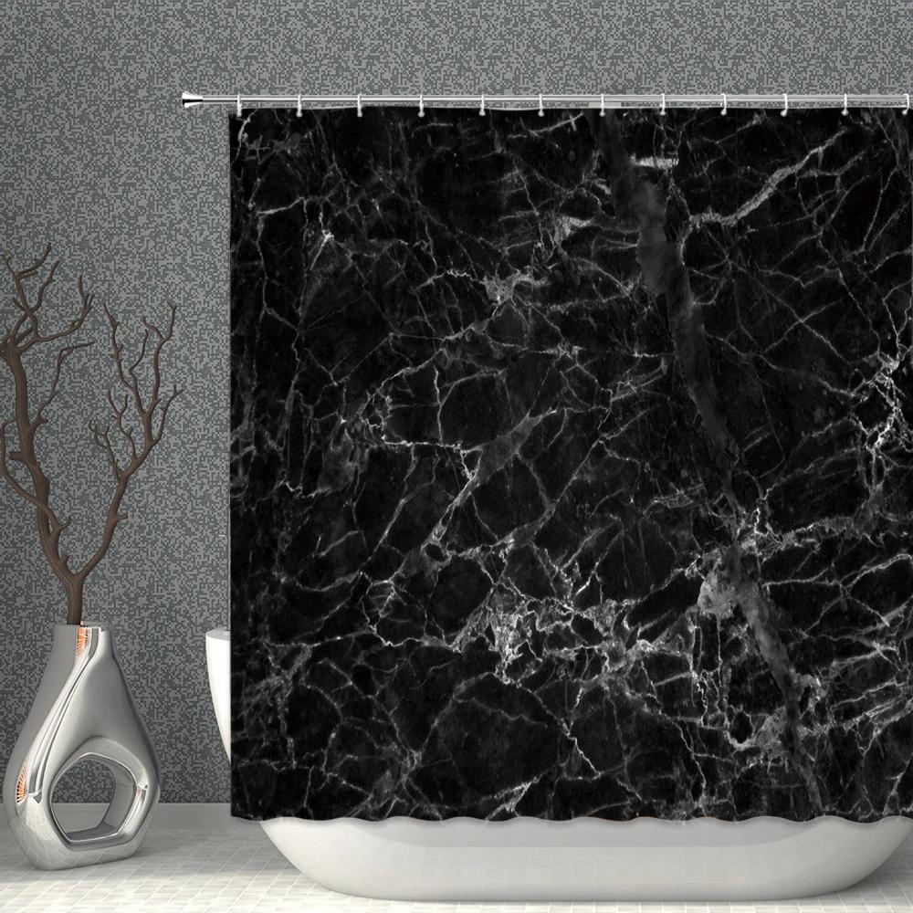 Geometric Marble Shower Curtain Bathroom Irregular Colorful Modern Family Bathroom Screen Bath Decor Backdrop Curtain Multi Size