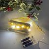 Lace Bows Christmas Ribbon Light Gift Package Christmas Tree Ornament DIY LED String Light