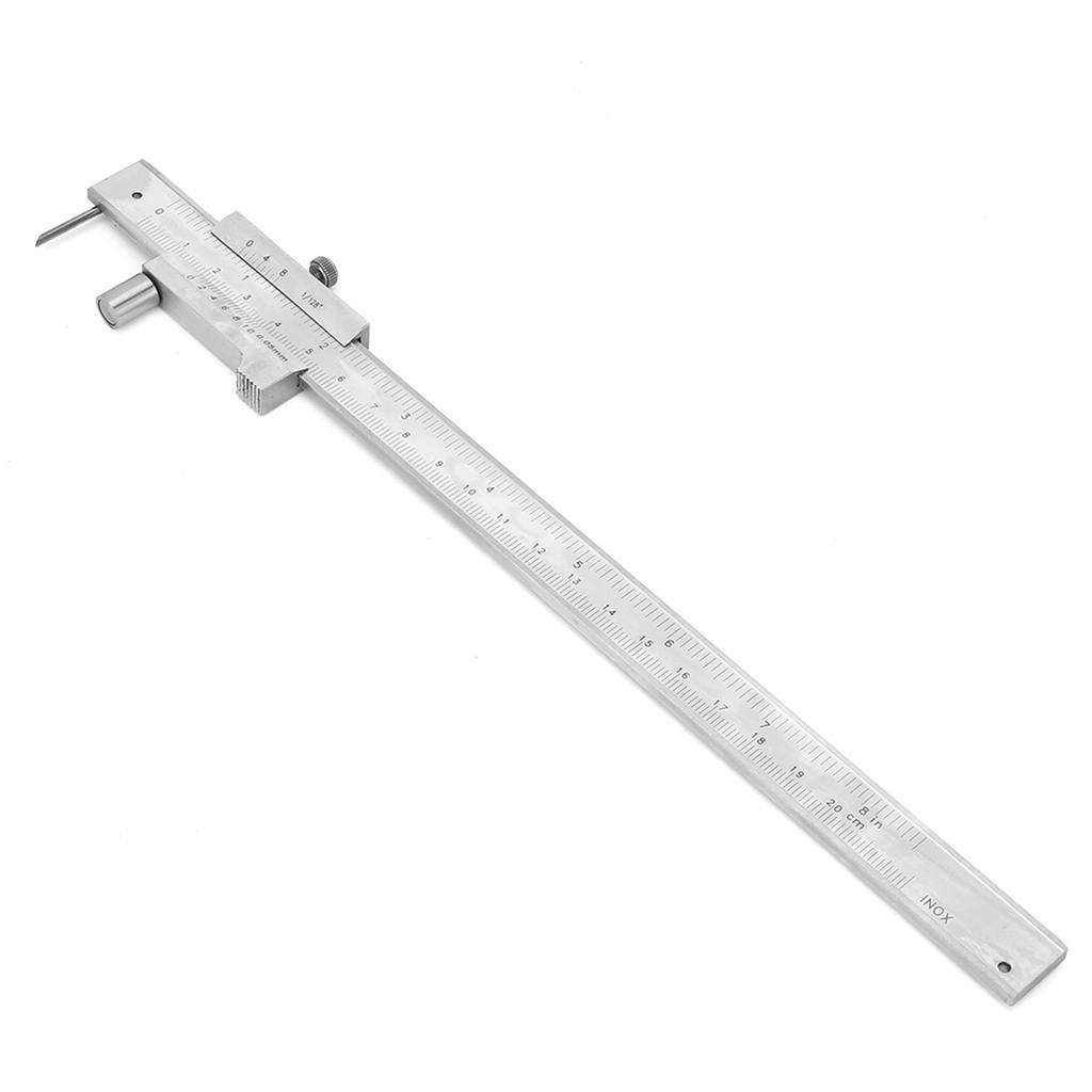Measuring Tool Portable Stainless Steel Vernier Caliper 0‑200mm Caliper Ruler with Scriber