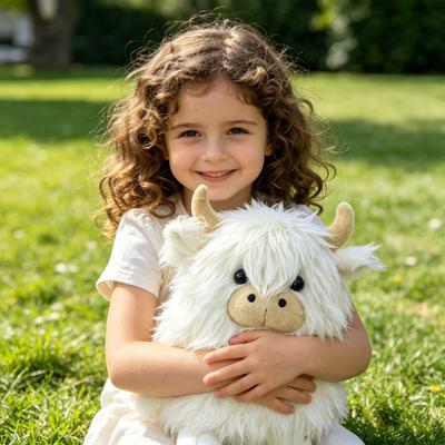 Highland Cow Plush Doll Soft Stuffed Animal Toy Cute Plush Doll for Stress Relief Soft Material PP Cotton Filling Perfect Gift for Kids Friends