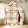 Men's Casual Long Sleeve Neck T-Shirt with Christmas Print for Holiday Party