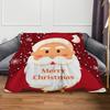 Red Santa Claus Christmas Gift Print Throw Blanket,Living Room,Family Lounge Christmas Celebration,Anniversary Present