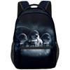 Harajuku Kpop Youthful School Bags Unisex Space Astronaut Travel Bags 3D Print Oxford Waterproof Notebook Shoulder Backpacks