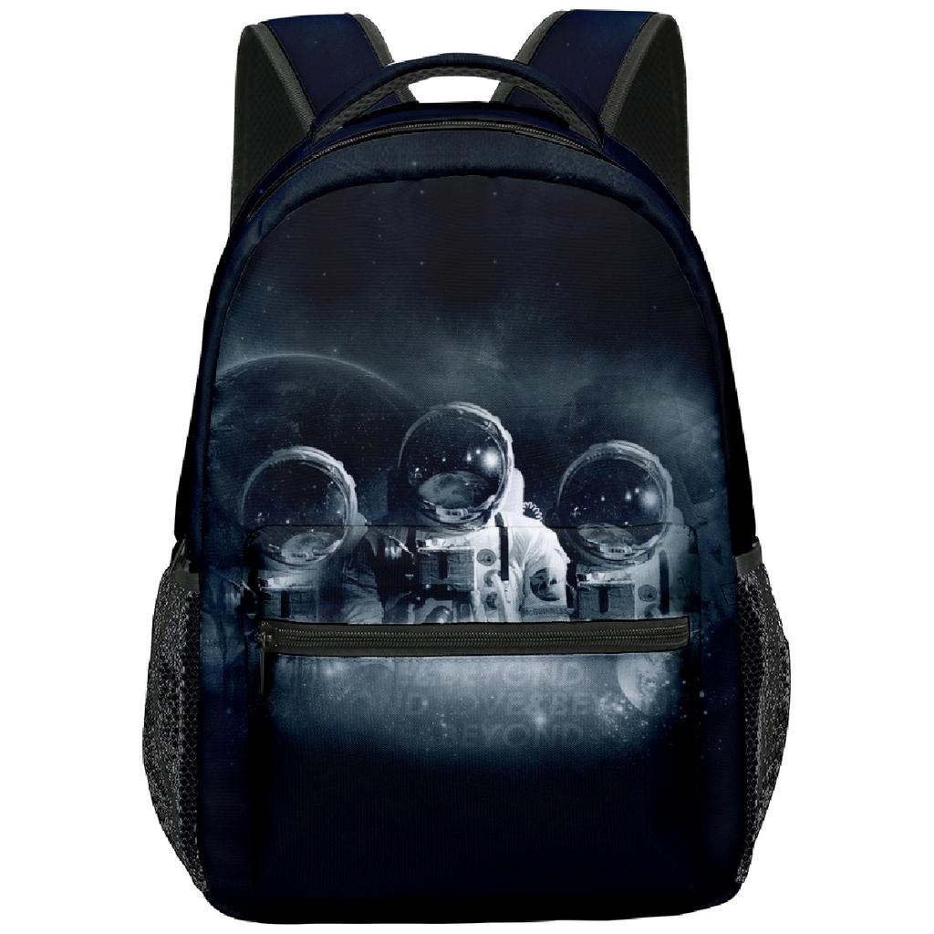 Harajuku Kpop Youthful School Bags Unisex Space Astronaut Travel Bags 3D Print Oxford Waterproof Notebook Shoulder Backpacks