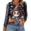 Women's Halloween Print Fashionable Long-sleeved Top