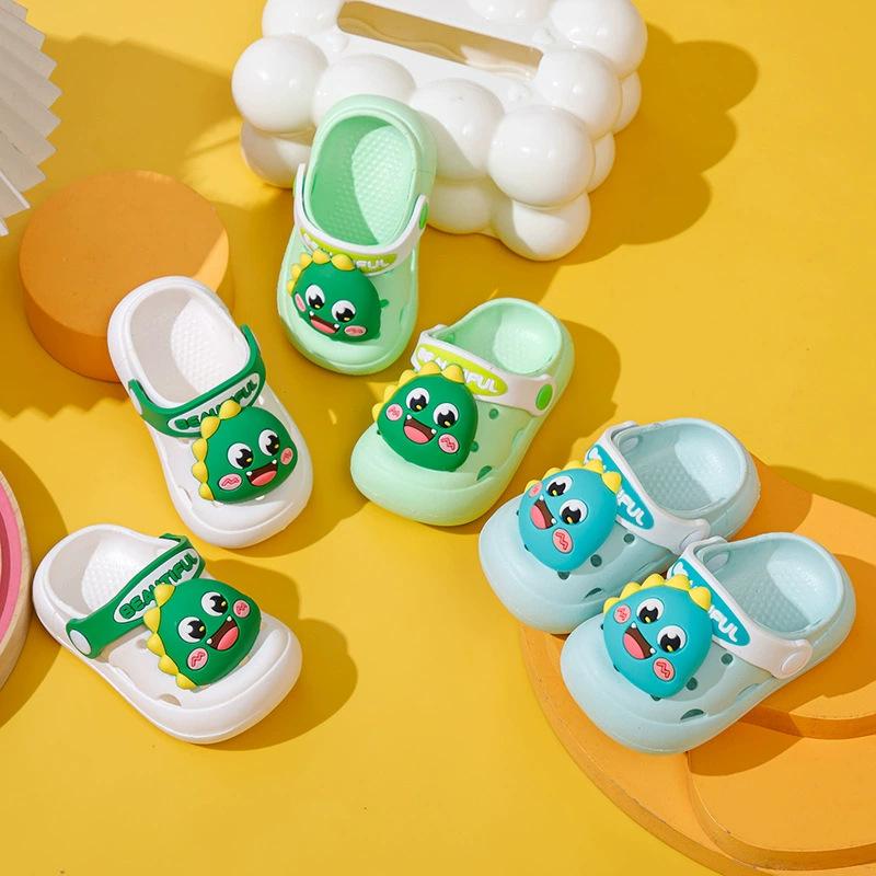 Soft-soled Non-slip Cartoon Dinosaur Clogs for Summer, Boys' and Girls' Children's Slippers, Sandals for Kids and Toddlers